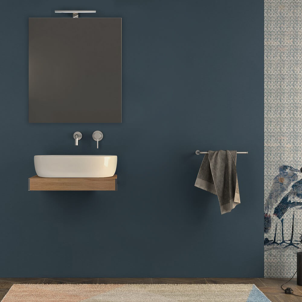 Mensolone per bagno rovere tabacco 60 cm Arcshop