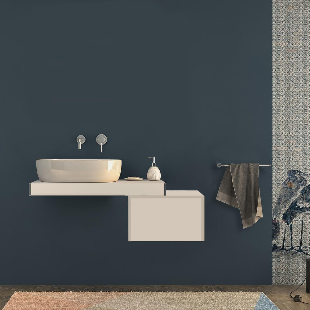 Mensolone per bagno bianco opaco 90 cm Arcshop