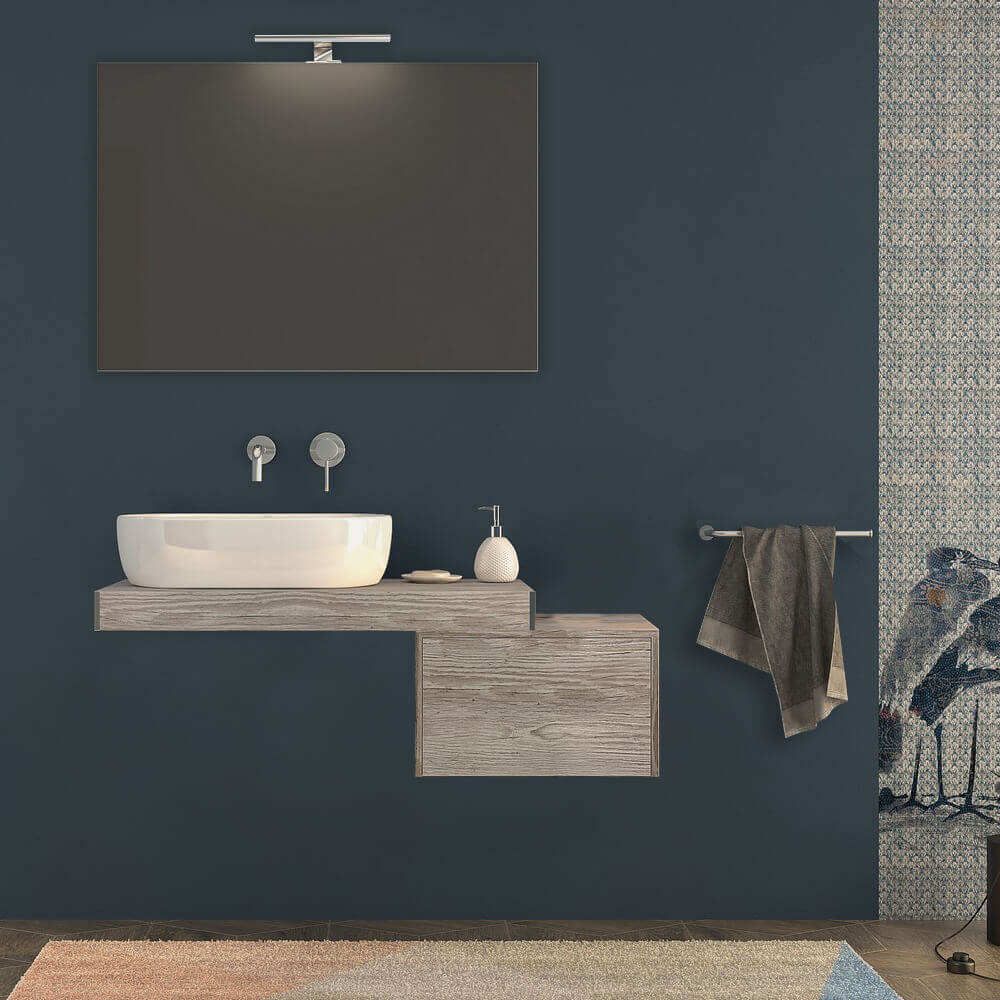 Mensolone bagno 90 cm Rovere sbiancato Arcshop