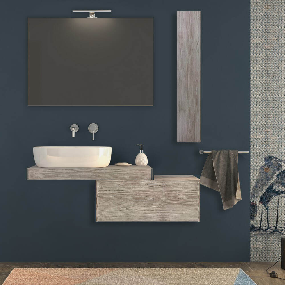 Mensolone bagno 90 cm Rovere sbiancato Arcshop