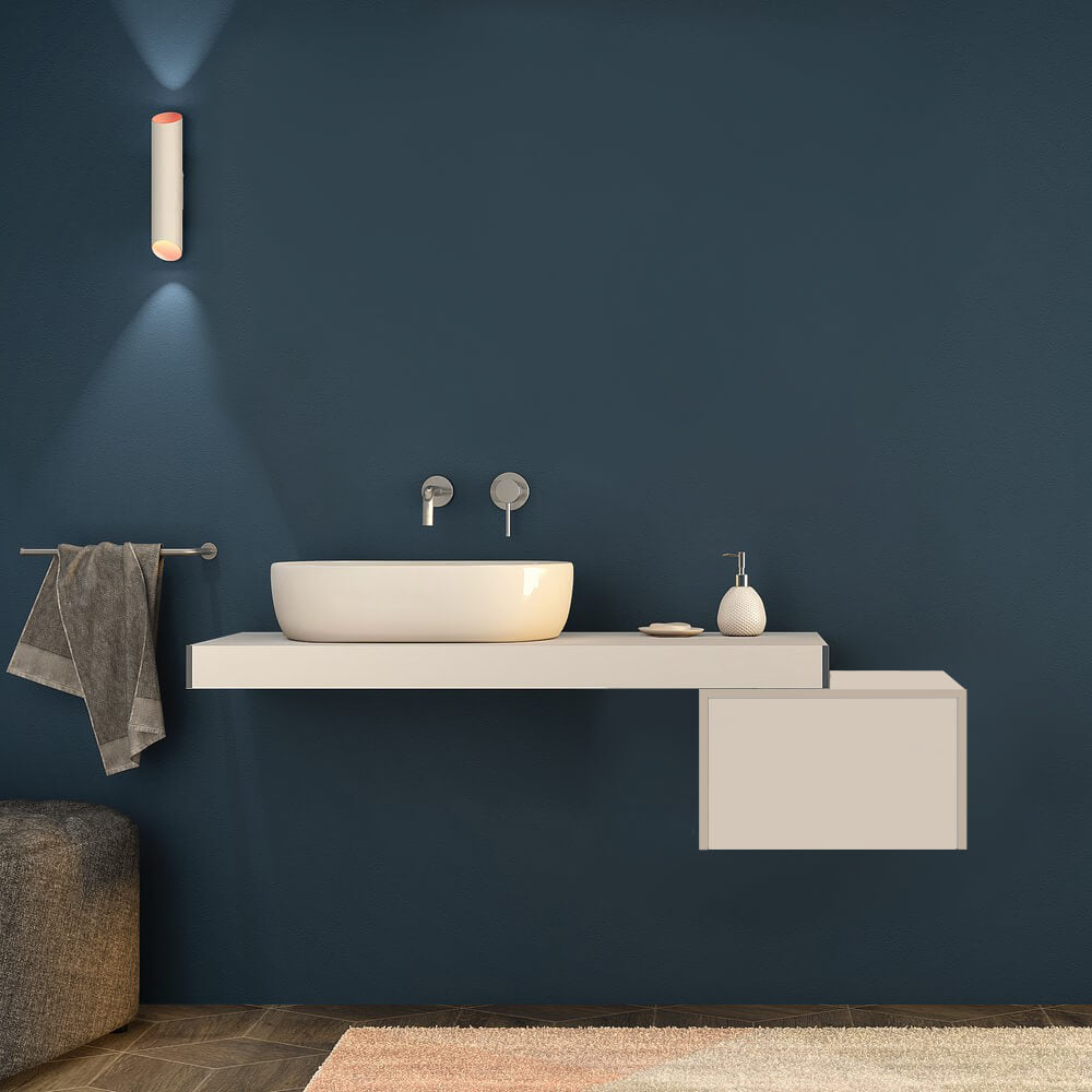 Mensolone bagno bianco opaco 120 cm Arcshop