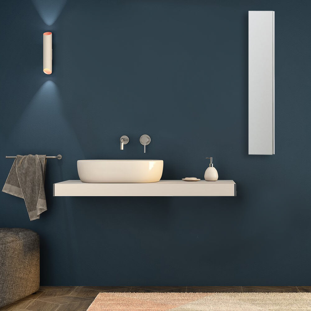 Mensolone bagno bianco opaco 120 cm Arcshop