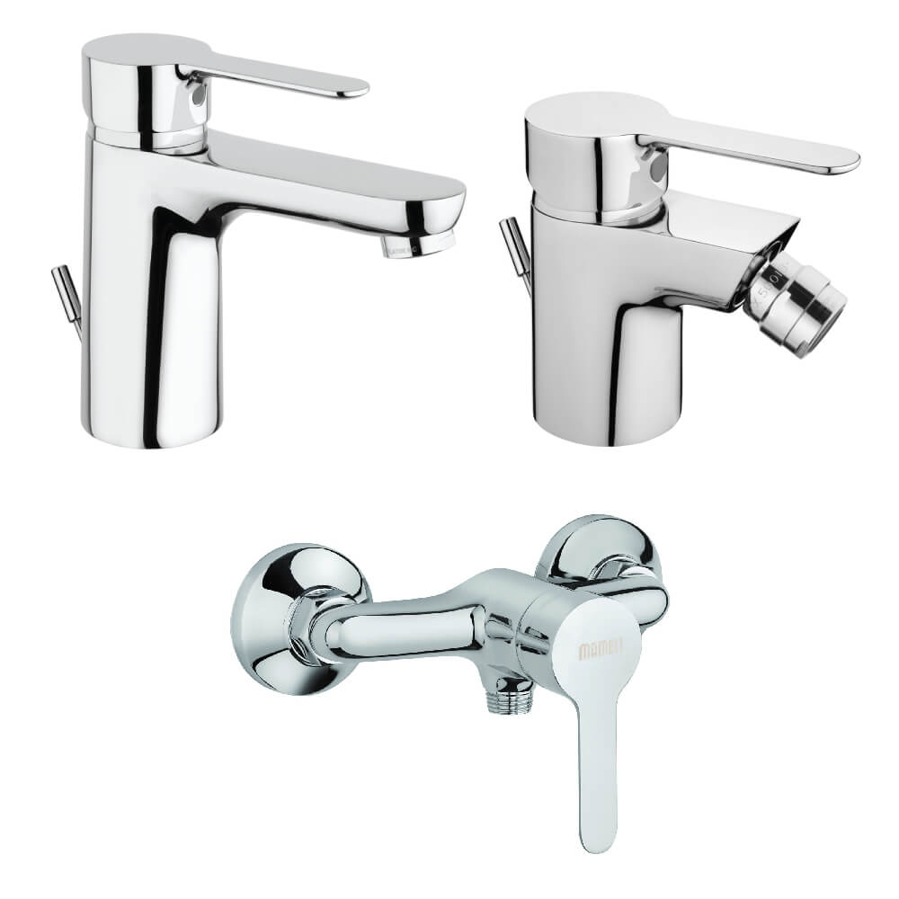 Set miscelatori Mamoli Acquachiara doccia esterno lavabo e bidet piletta INCLUSA - Arcshop