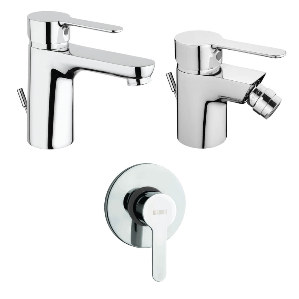 Set miscelatori Mamoli Acquachiara incasso doccia una uscita lavabo e bidet piletta INCLUSA - Arcshop