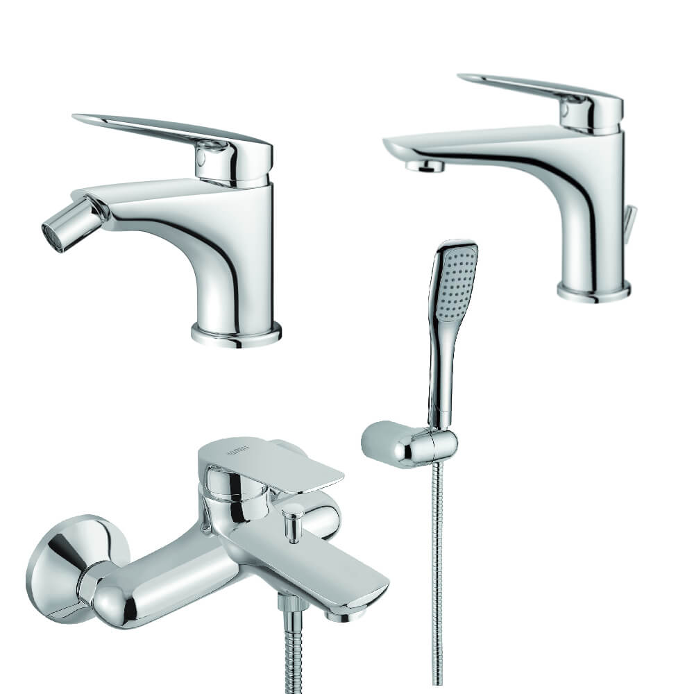 Set miscelatori Mamoli Penelope gruppo vasca lavabo e bidet piletta INCLUSA - Arcshop