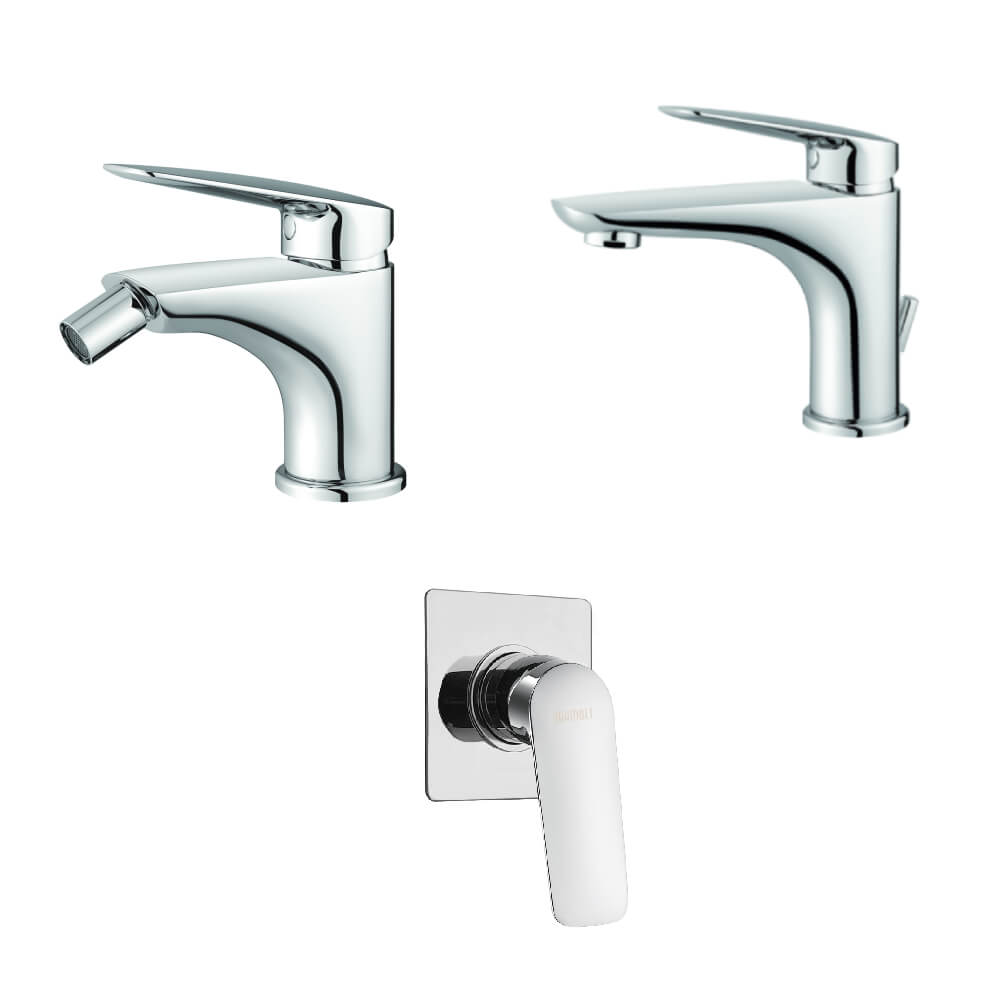 Set miscelatori Mamoli Penelope incasso doccia una uscita lavabo e bidet piletta INCLUSA - Arcshop