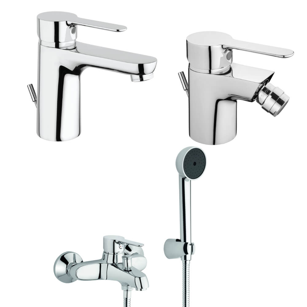 Set miscelatori Mamoli Acquachiara gruppo vasca lavabo e bidet piletta INCLUSA - Arcshop