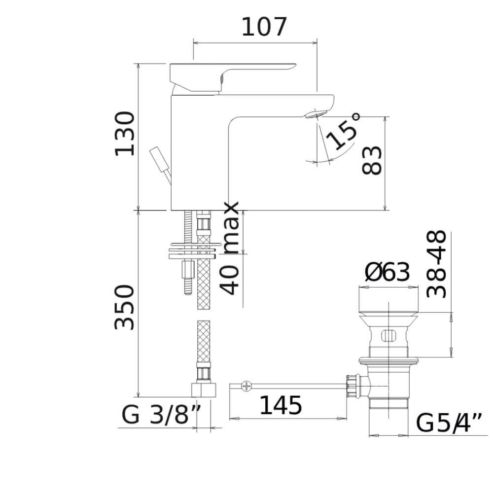 Set miscelatori Mamoli Acquachiara lavabo e bidet piletta INCLUSA - Arcshop
