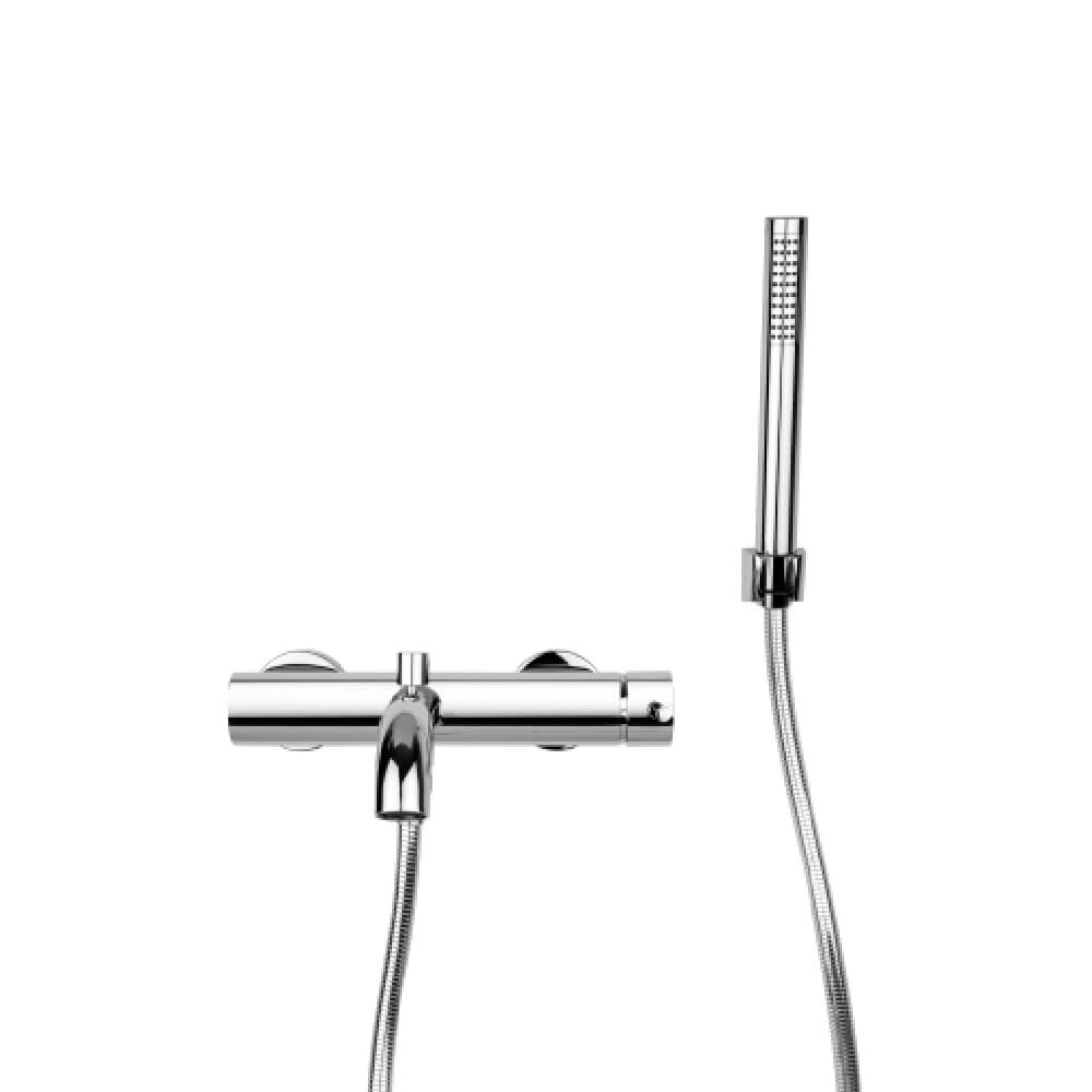 Set miscelatori gruppo vasca lavabo a muro e bidet forma tonda cromo - Arcshop