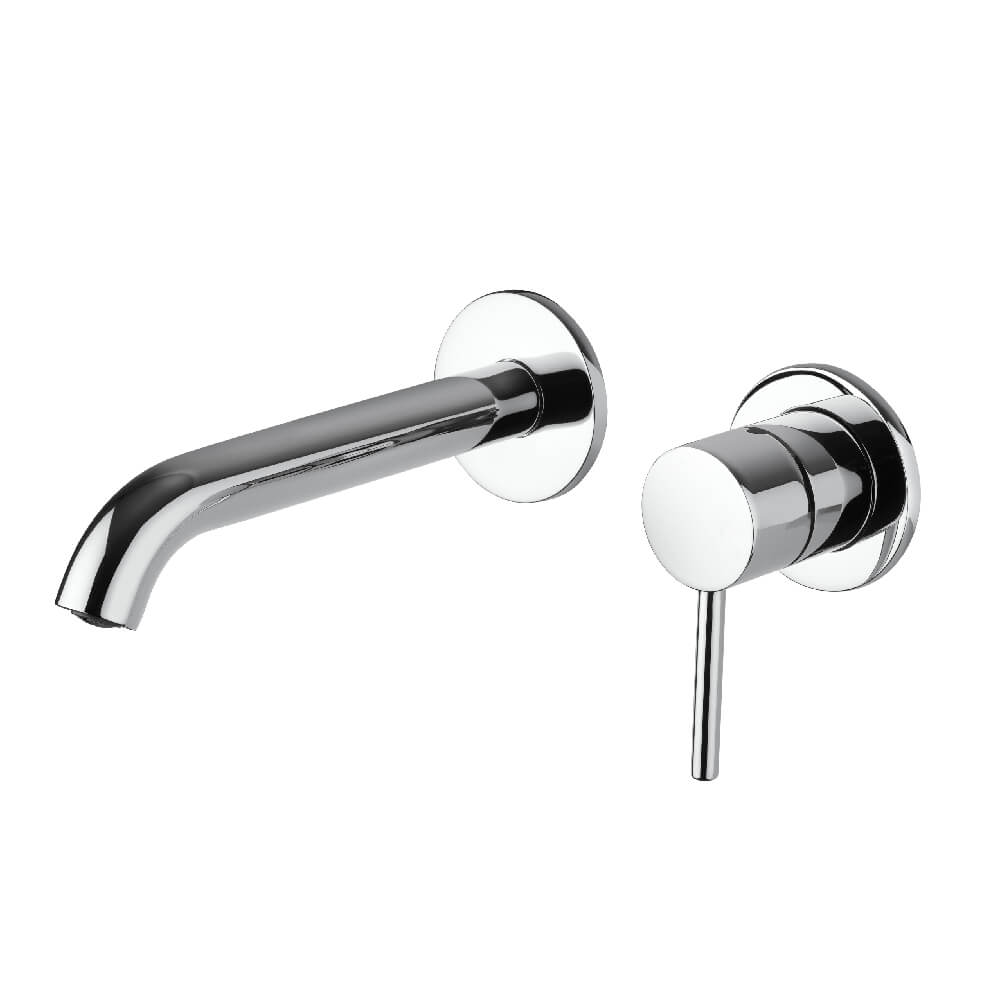 Set miscelatori incasso doccia con deviatore lavabo a muro e bidet forma tonda cromo - Arcshop