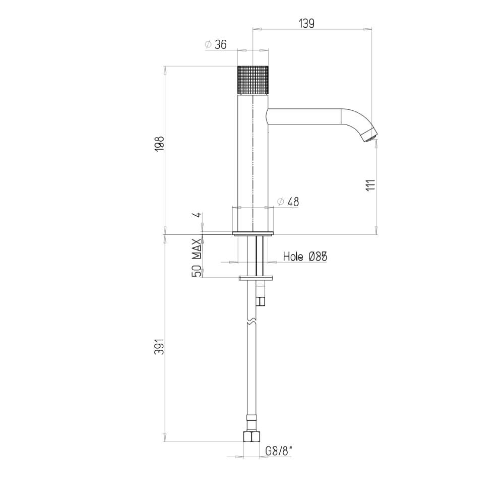 Miscelatore lavabo Jacuzzi Rubinetteria Armonia Grip per piletta Click Clack - Arcshop