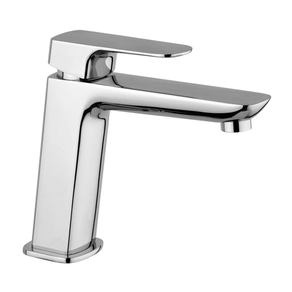 Miscelatore lavabo con piletta Click Clack INCLUSA forma quadra cromo