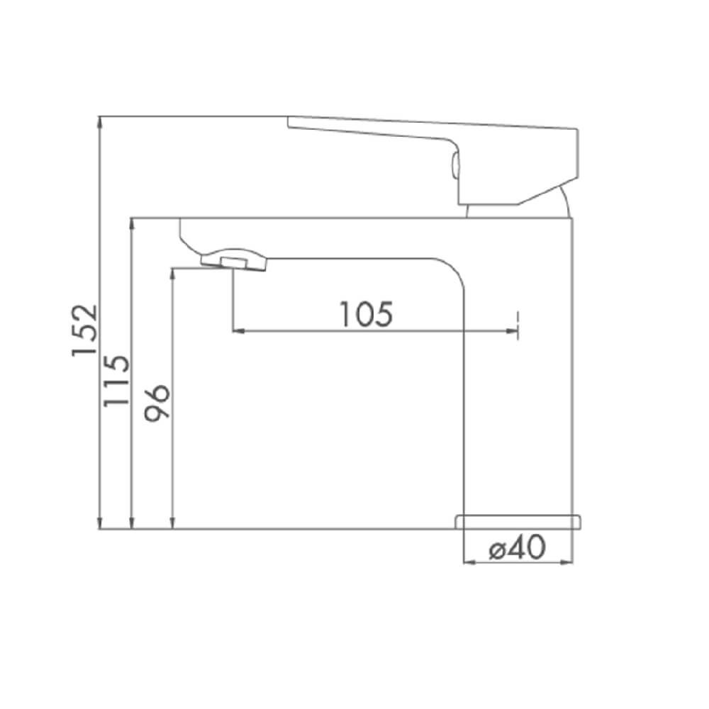 Rubinetto miscelatore lavabo in ottone cromo Made in Italy - Arcshop