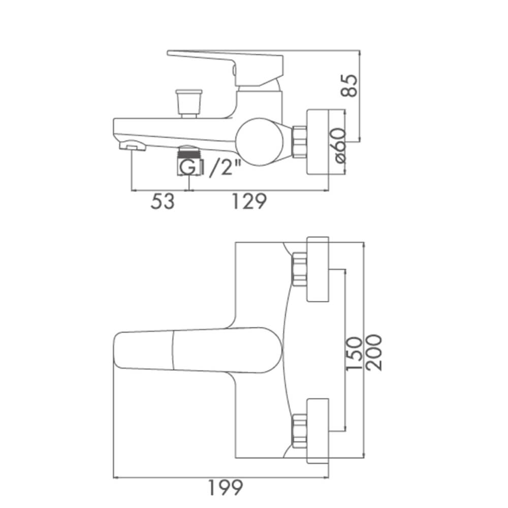 Set miscelatori Gruppo vasca lavabo e bidet Made in Italy - Arcshop