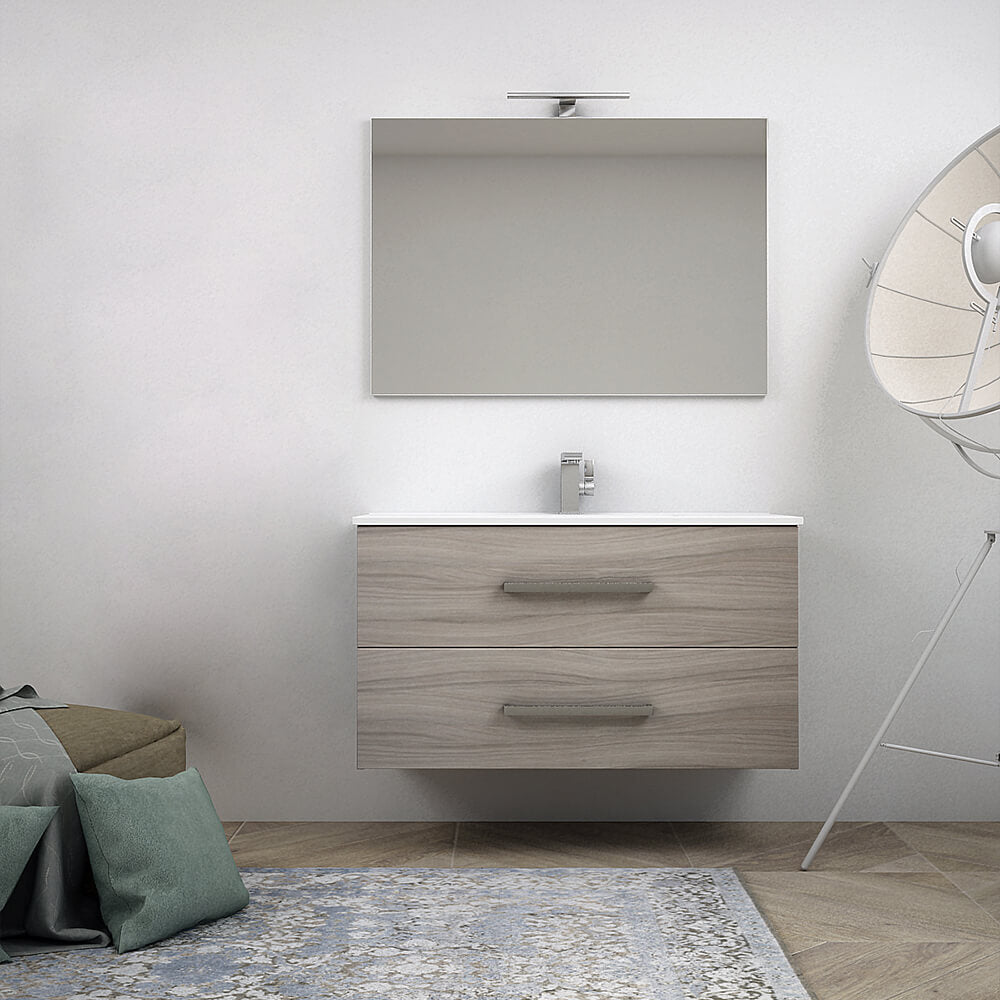 Mobile per bagno 100cm sospeso finitura larice Arcshop