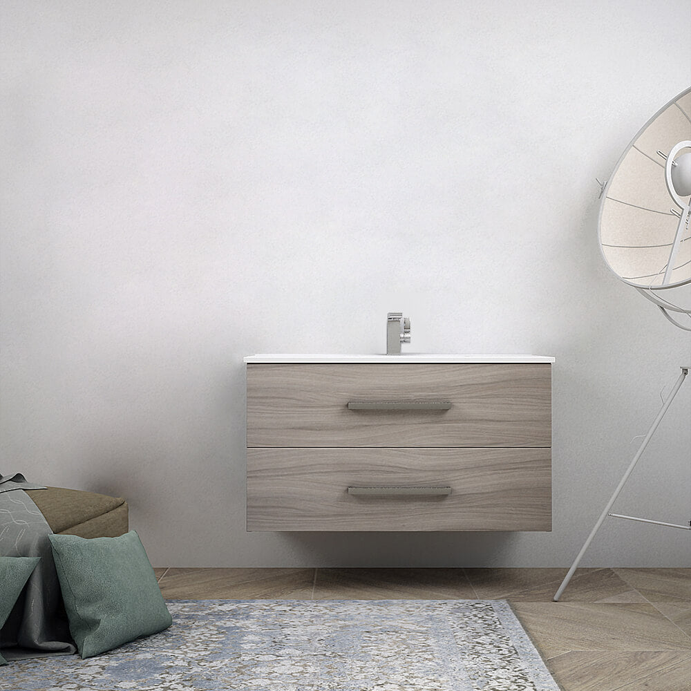 Mobile per bagno 100cm sospeso finitura larice Arcshop