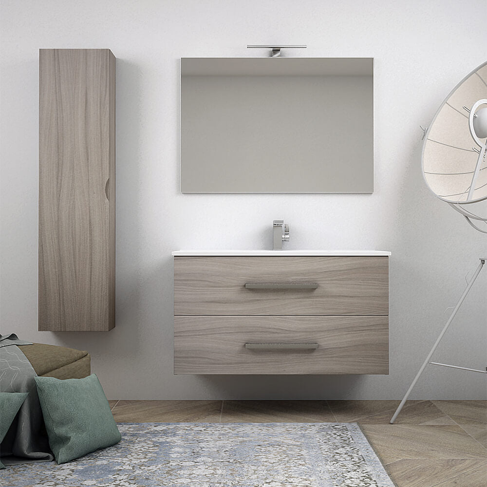 Mobile per bagno 100cm sospeso finitura larice Arcshop