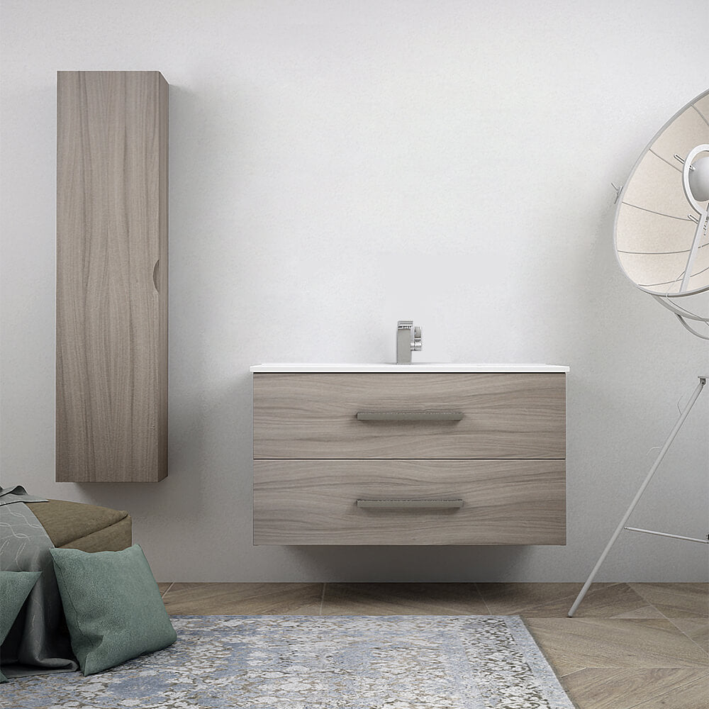 Mobile per bagno 100cm sospeso finitura larice Arcshop