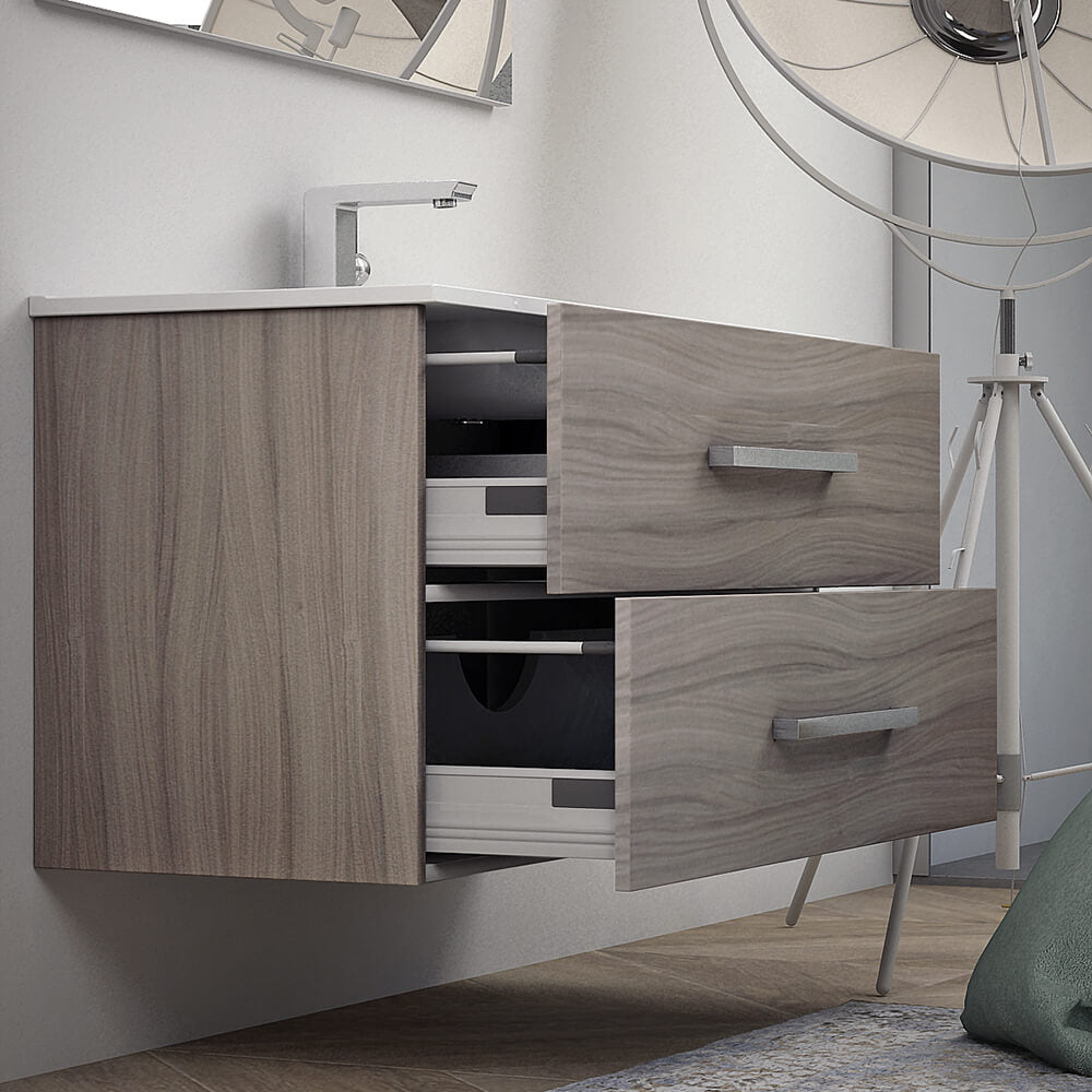 Mobile per bagno 100cm sospeso finitura larice Arcshop