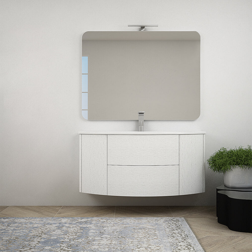 Mobile da bagno bianco frassino sospeso 120 cm Arcshop