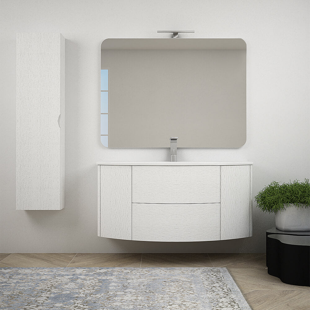 Mobile da bagno bianco frassino sospeso 120 cm Arcshop