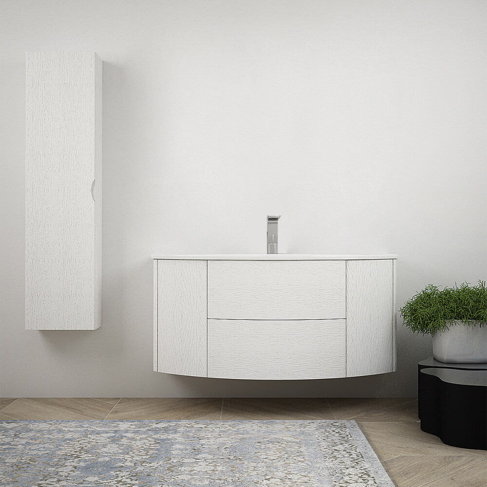 Mobile da bagno bianco frassino sospeso 120 cm Arcshop