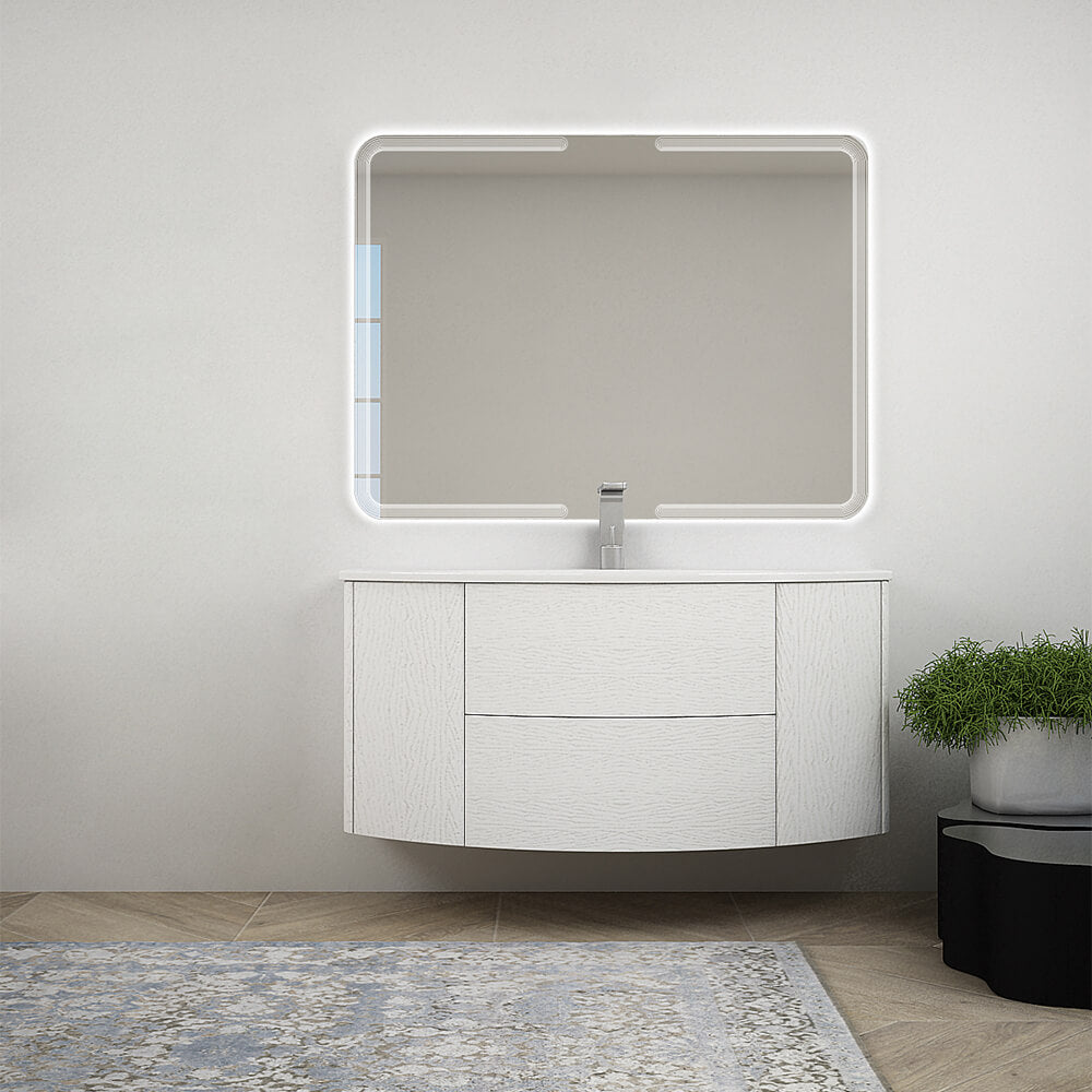 Mobile da bagno bianco frassino sospeso 120 cm Arcshop
