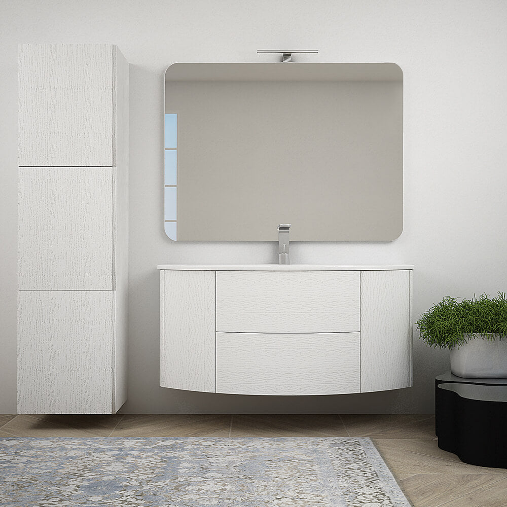 Mobile da bagno bianco frassino sospeso 120 cm Arcshop