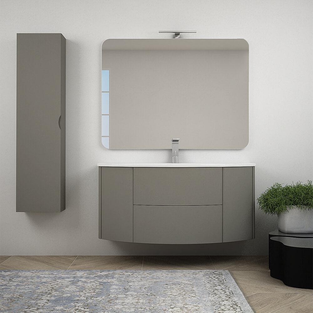 Mobile da bagno sospeso 120 cm Nairobi Grigio talpa opaco Arcshop