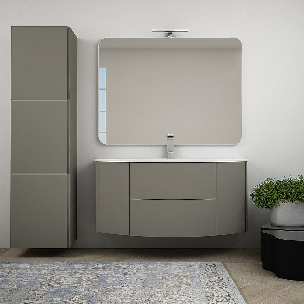 Mobile da bagno sospeso 120 cm Nairobi Grigio talpa opaco Arcshop