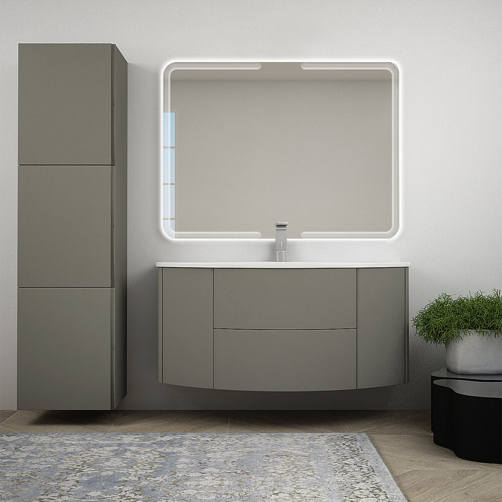 Mobile da bagno sospeso 120 cm Nairobi Grigio talpa opaco Arcshop