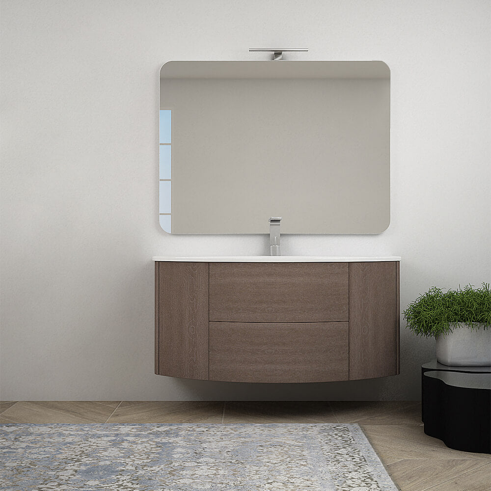 Mobile per bagno Nairobi 120 cm sospeso Rovere scuro Arcshop
