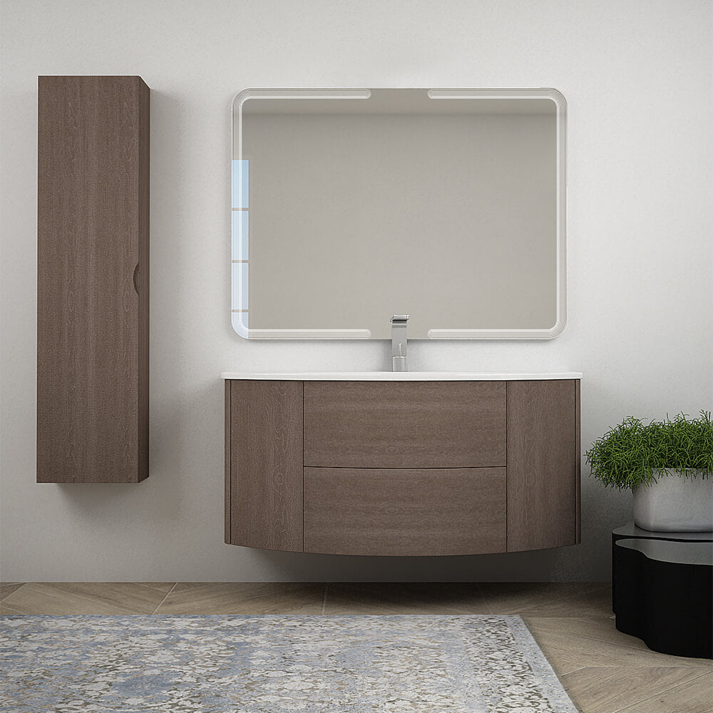Mobile per bagno Nairobi 120 cm sospeso Rovere scuro Arcshop
