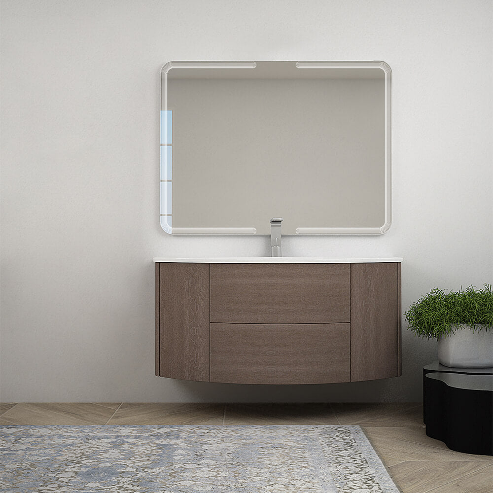 Mobile per bagno Nairobi 120 cm sospeso Rovere scuro Arcshop