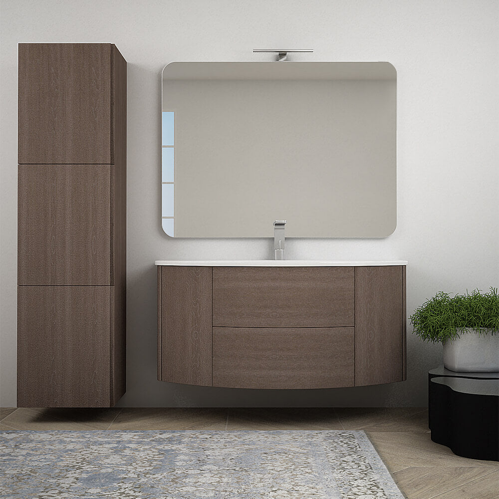 Mobile per bagno Nairobi 120 cm sospeso Rovere scuro Arcshop