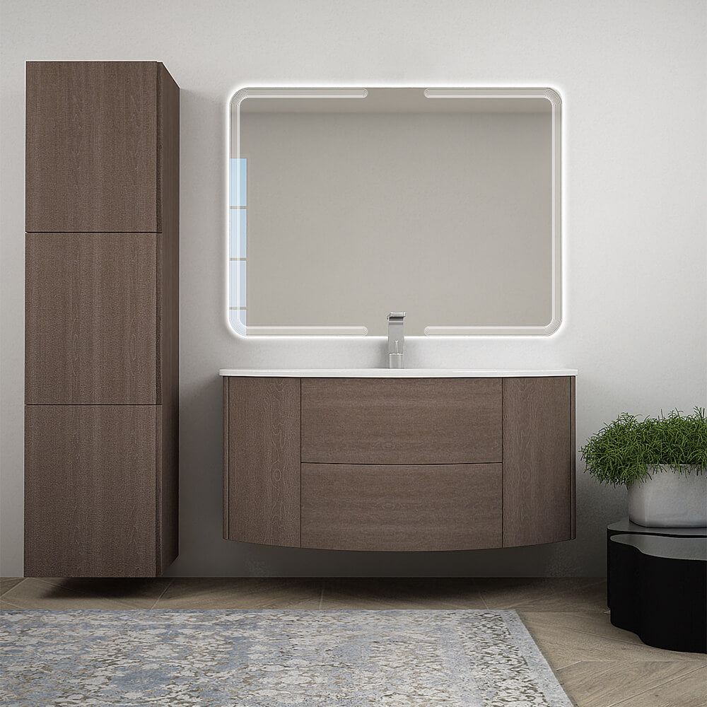 Mobile per bagno Nairobi 120 cm sospeso Rovere scuro Arcshop