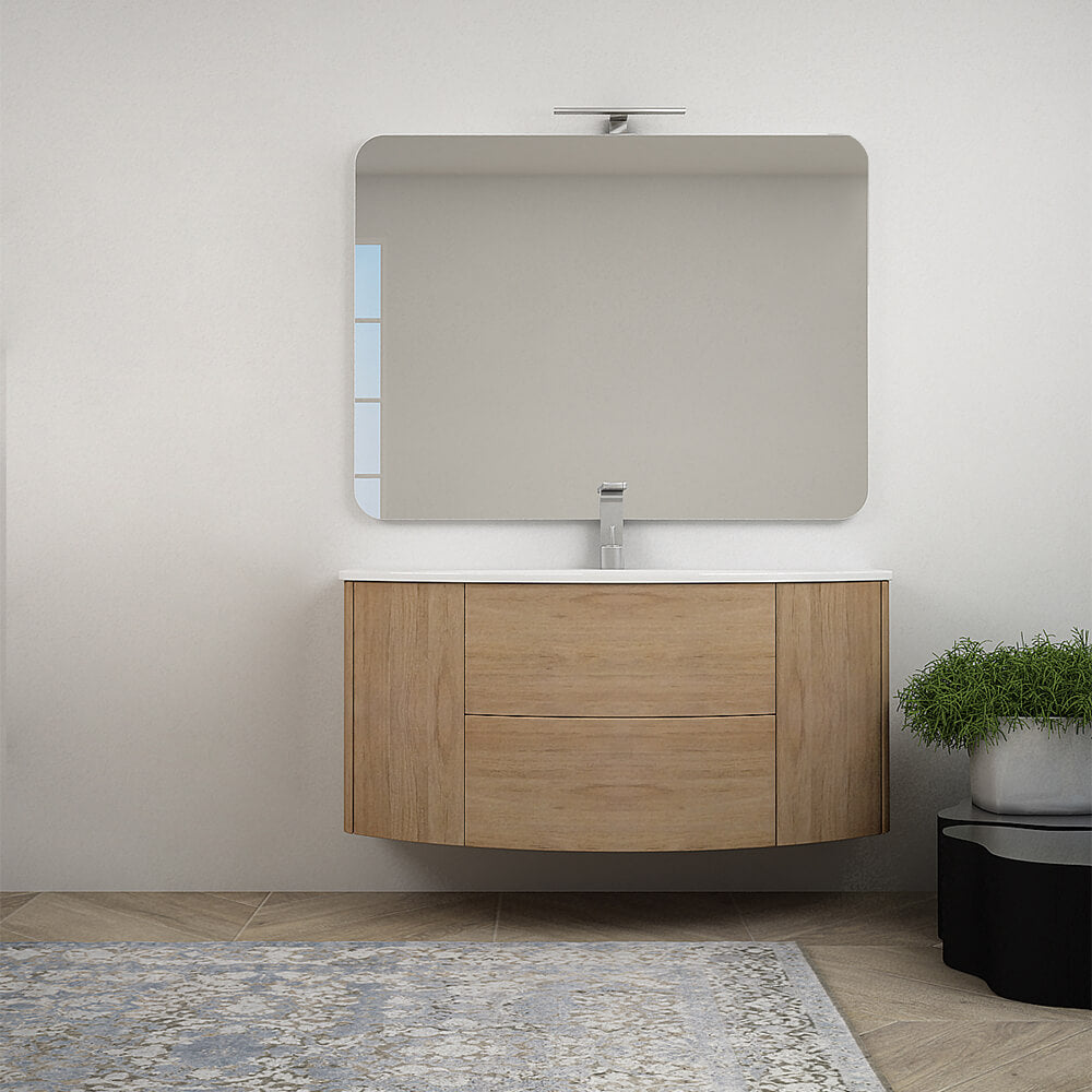 Mobile bagno 120 cm Rovere tabacco sospeso