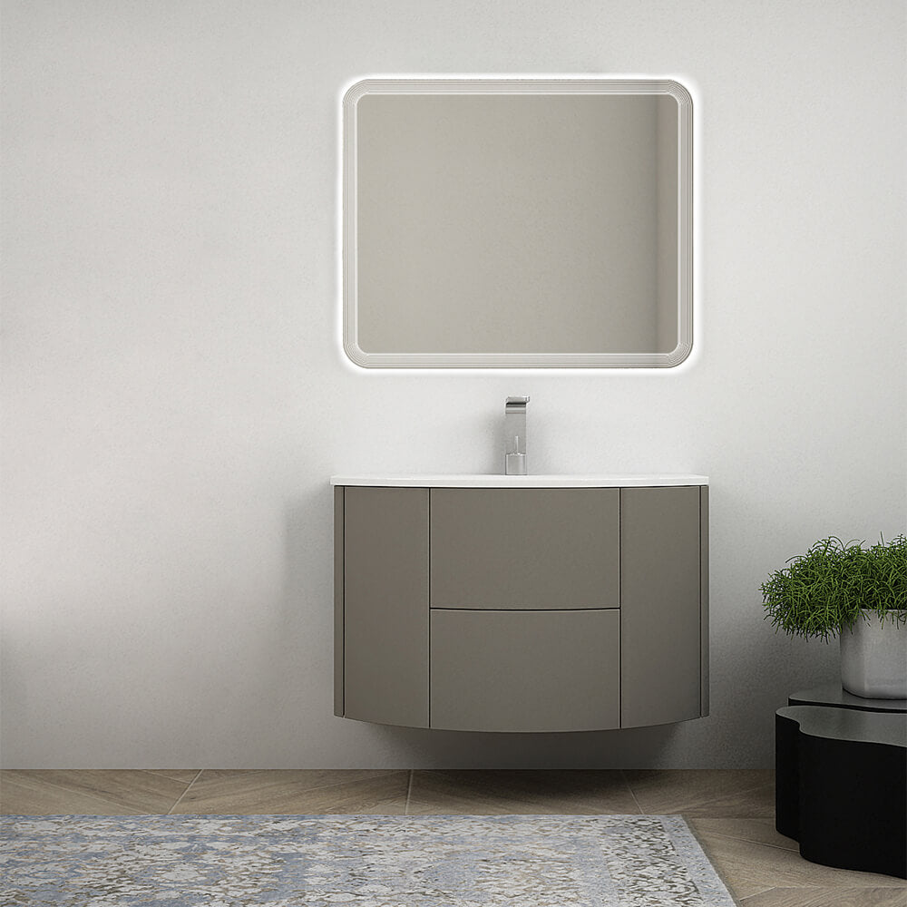Mobile da bagno Nairobi 90 sospeso tondo Grigio talpa Arcshop