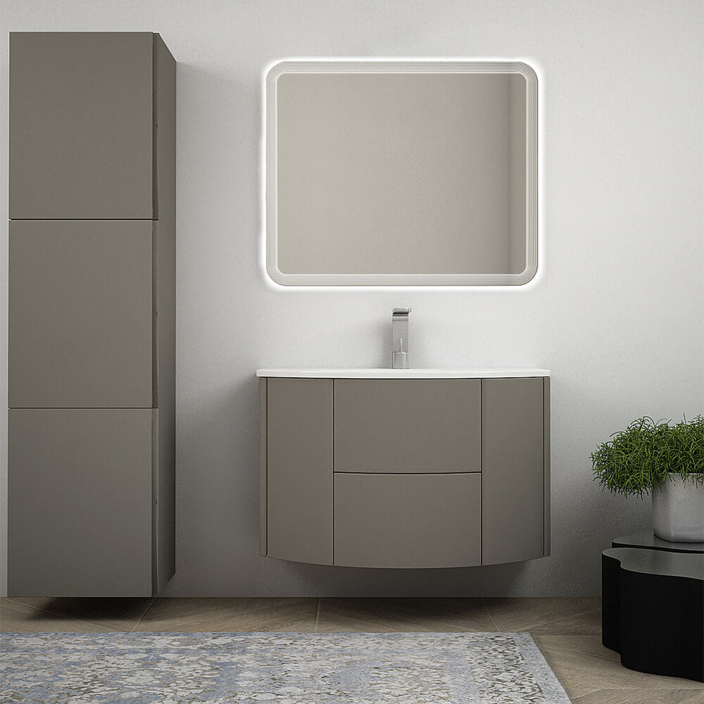 Mobile da bagno Nairobi 90 sospeso tondo Grigio talpa Arcshop