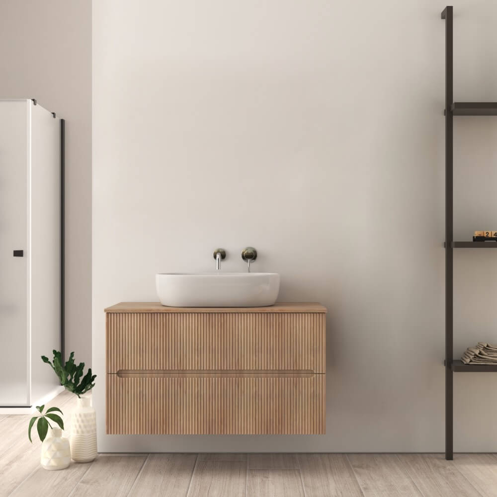 Mobile bagno rovere tabacco 100 cm cannettato Palermo Arcshop