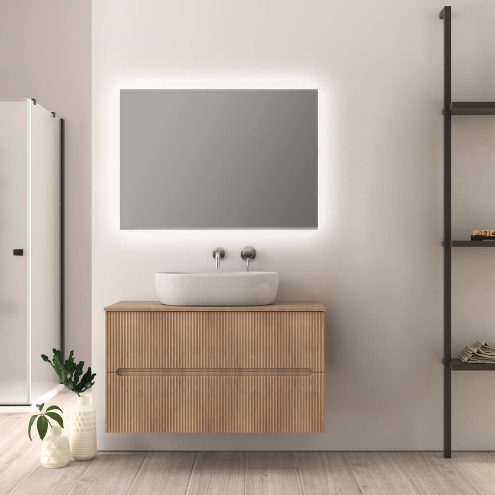 Mobile bagno rovere tabacco 100 cm cannettato Palermo Arcshop