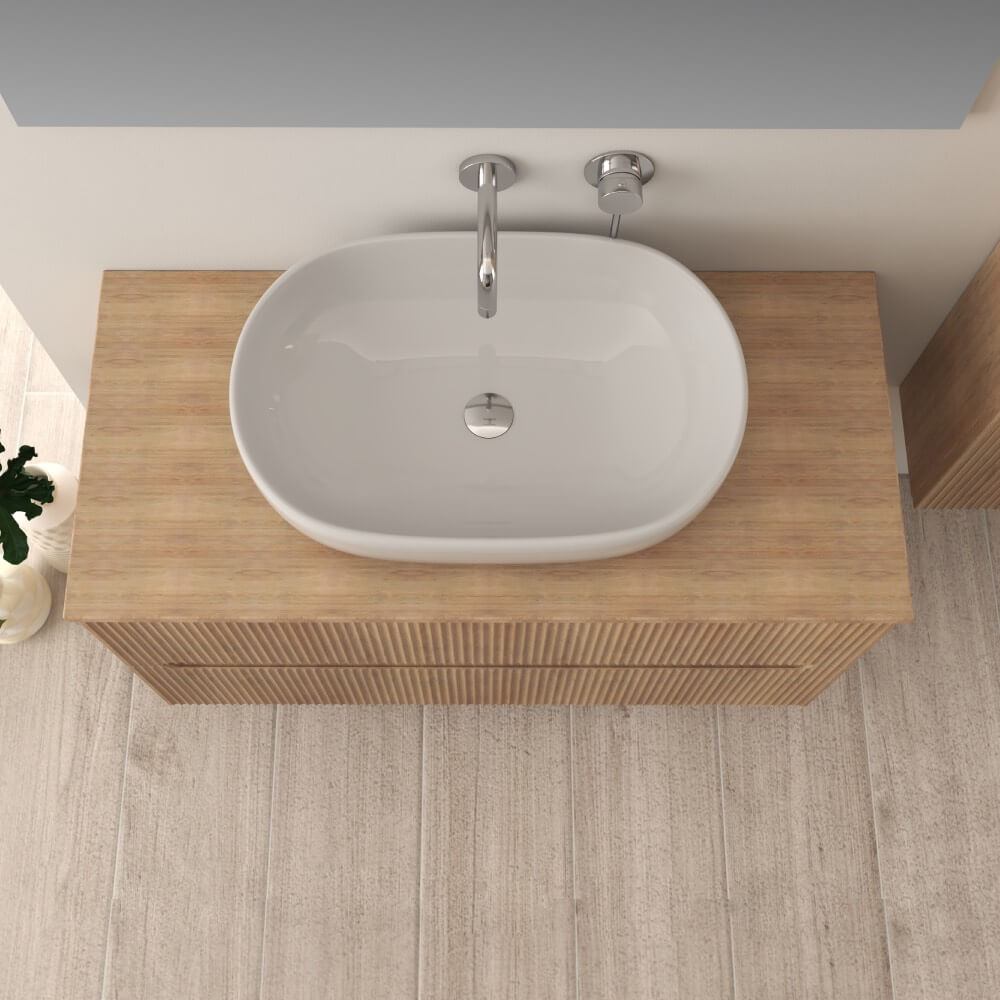 Mobile bagno rovere tabacco 100 cm cannettato Palermo Arcshop