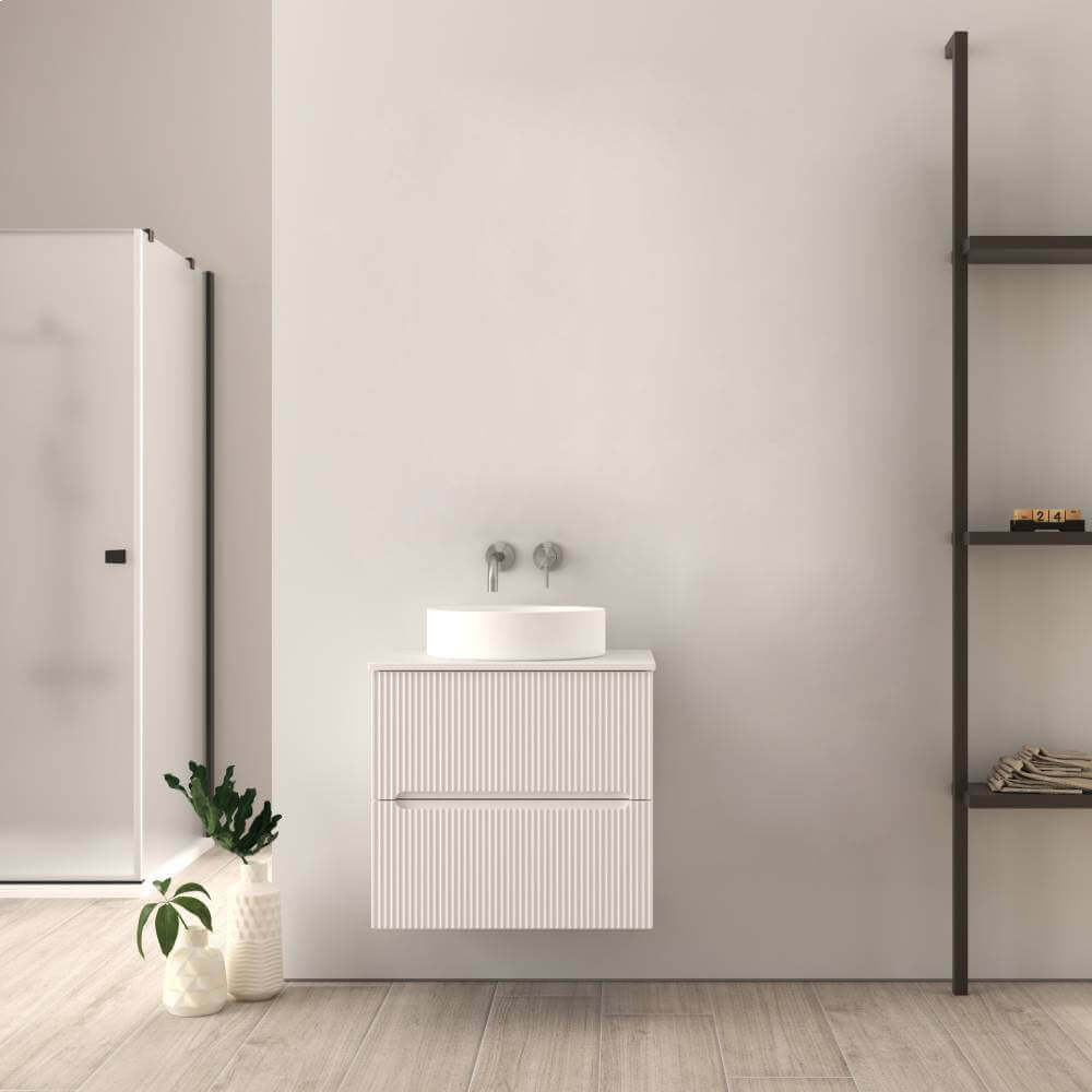 Mobile bagno sospeso bianco opaco 60 cm cannettato Palermo Arcshop