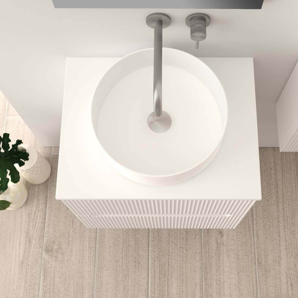 Mobile bagno sospeso bianco opaco 60 cm cannettato Palermo