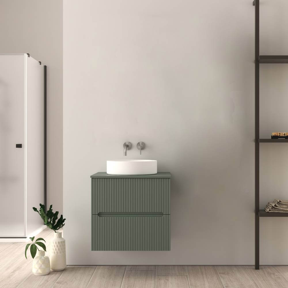 Mobile da bagno verde opaco 60 cm cannettato Palermo Arcshop