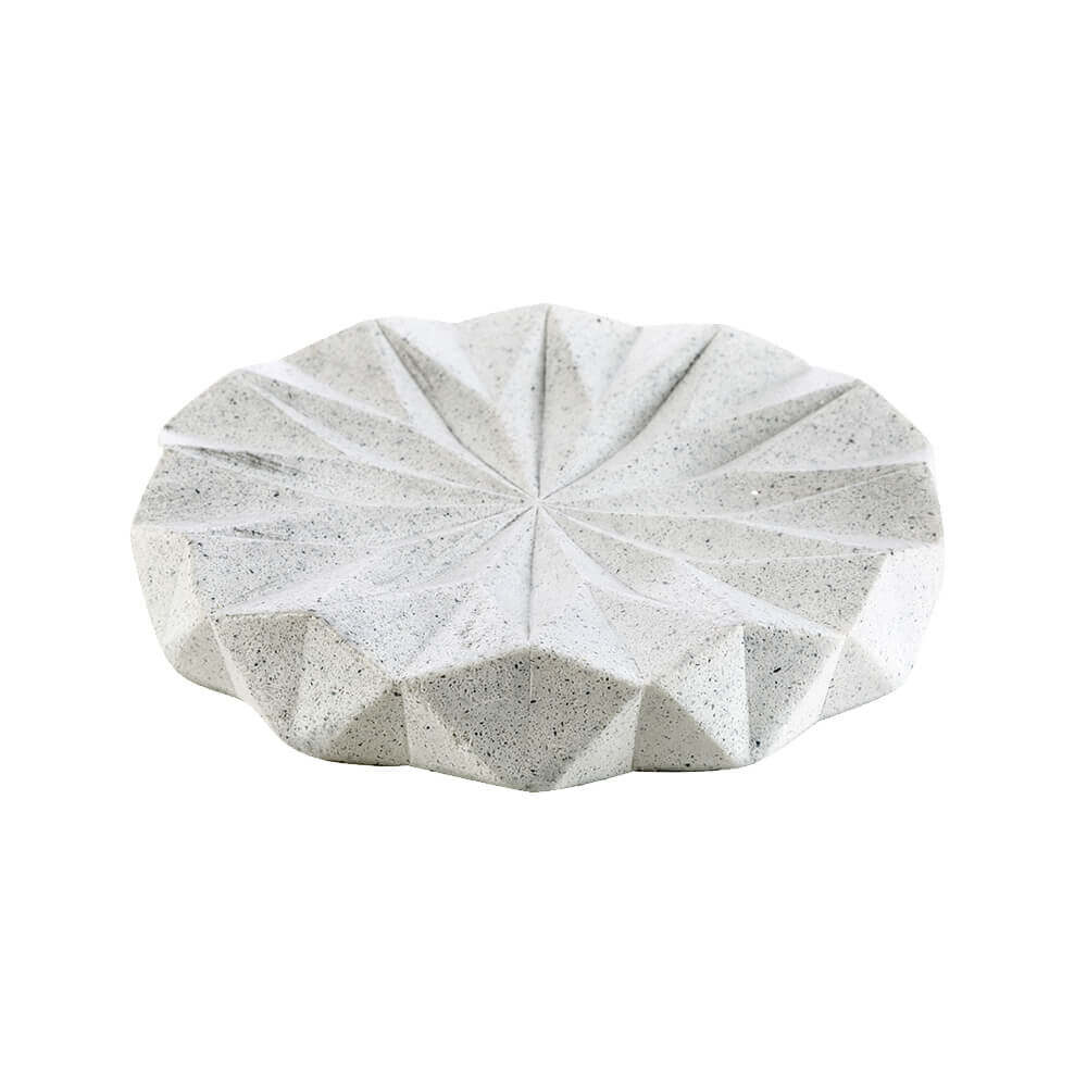 Portasapone in resina pigmentata da appoggio serie Geo White di Cipì Arcshop