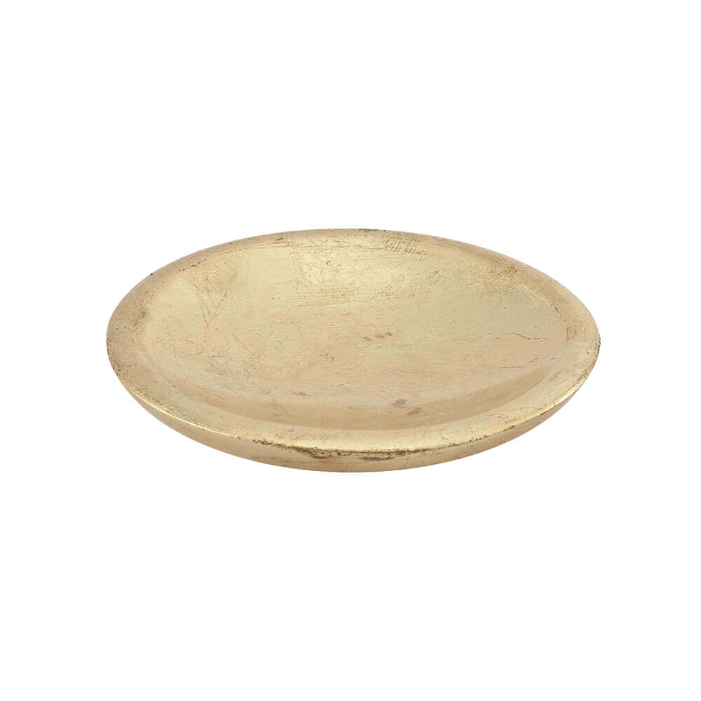 Set accessori bagno da appoggio 4 pezzi Dispenser Bicchiere Porta sapone e Scopino finitura foglia oro