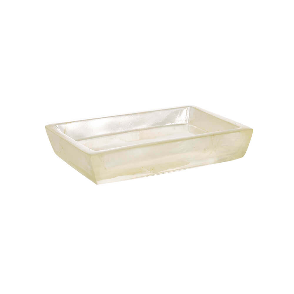Set 6 pezzi accessori da bagno serie Perla Cipì Dispenser Bicchiere Portasapone Scopino Porta cotone e Vassoio Arcshop