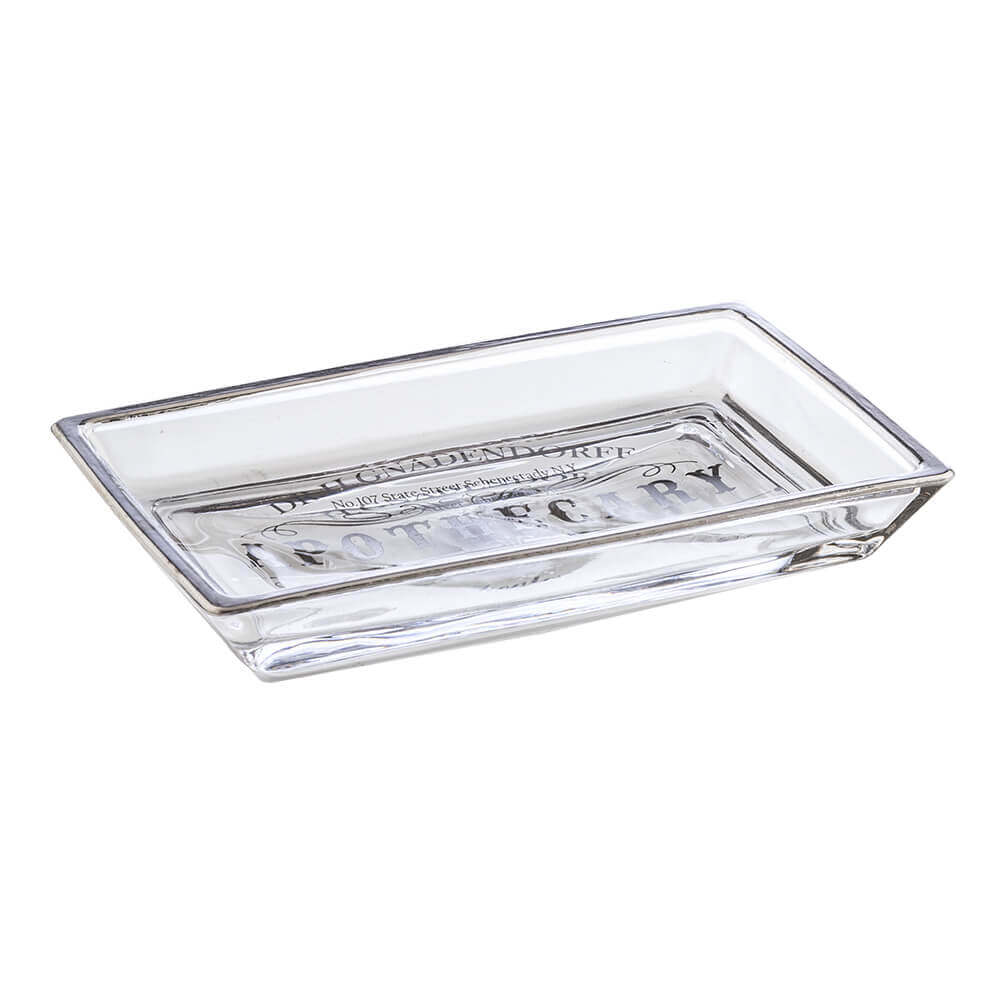 Set 3 pezzi in vetro Cipì serie Retrò Dispenser Bicchiere e Porta sapone