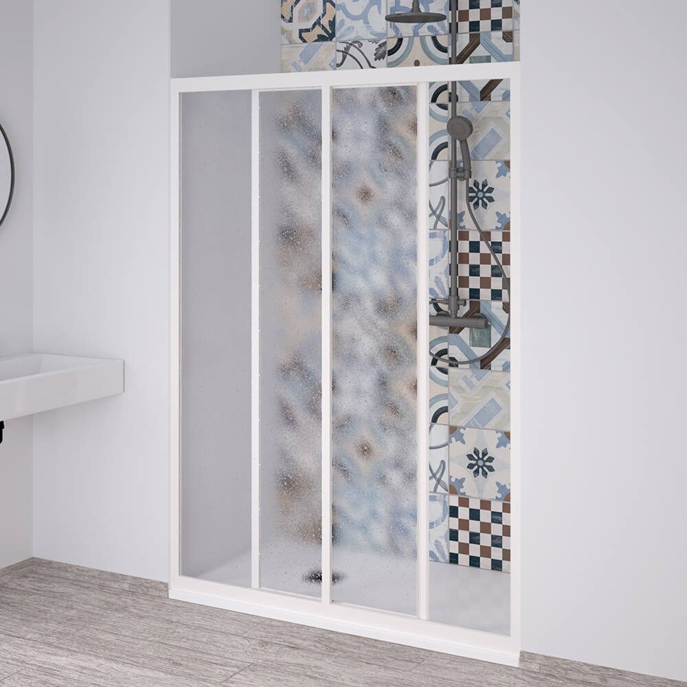 Porta scorrevole per box nicchia 140 cm riducibile di 5 cm Arcshop